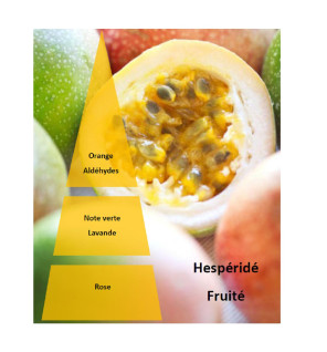 Huile de massage aux fruits de la passion - Pyramide olfactive