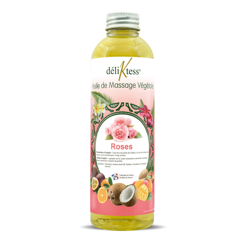 Huile de massage à la rose 200 ml