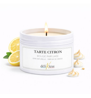 Bougie d'ambiance parfumée tarte au citron
