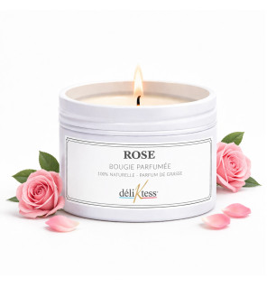 Bougie d'ambiance parfumée rose
