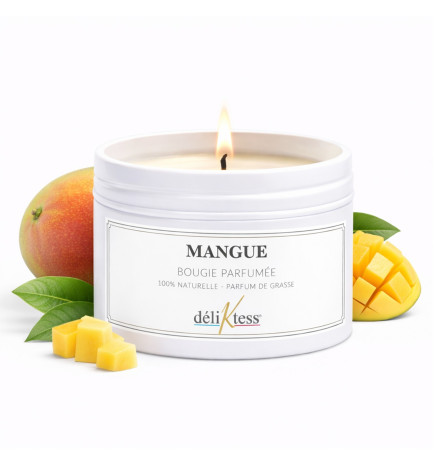 Bougie d'ambiance parfumée à la mangue