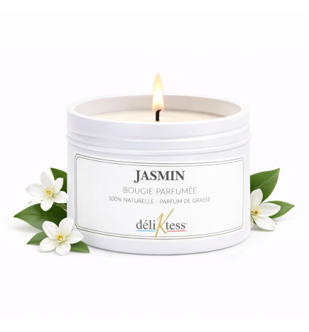 Bougie d'ambiance parfumée au jasmin