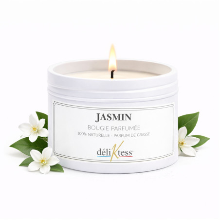 Bougie d'ambiance parfumée au jasmin