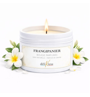Bougie d'ambiance parfumée Frangipanier