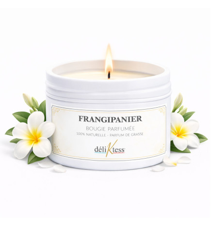 Bougie d'ambiance parfumée Frangipanier