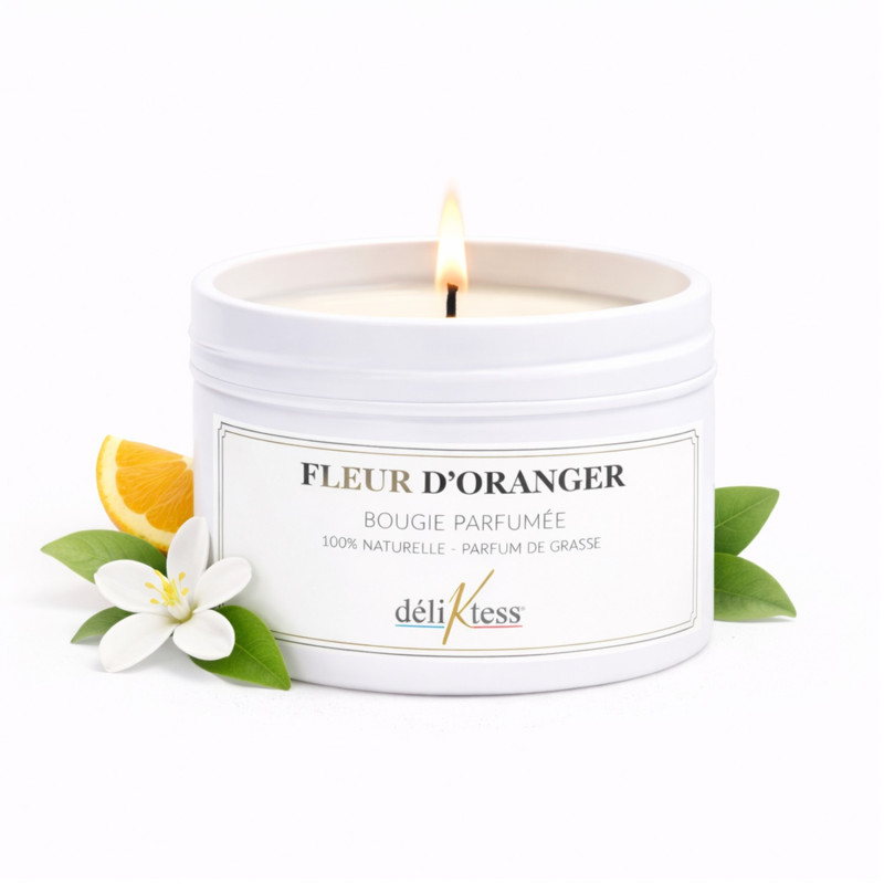 Bougie parfumée à la Fleur d'oranger 90 gr