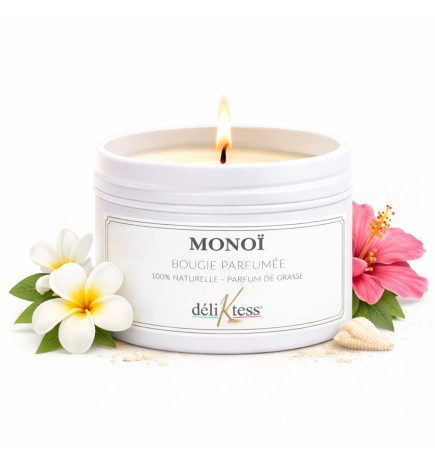 Bougie d'ambiance parfumée Monoi