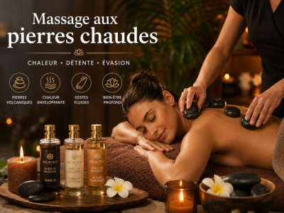 Le massage aux pierres chaudes : chaleur, détente et évasion